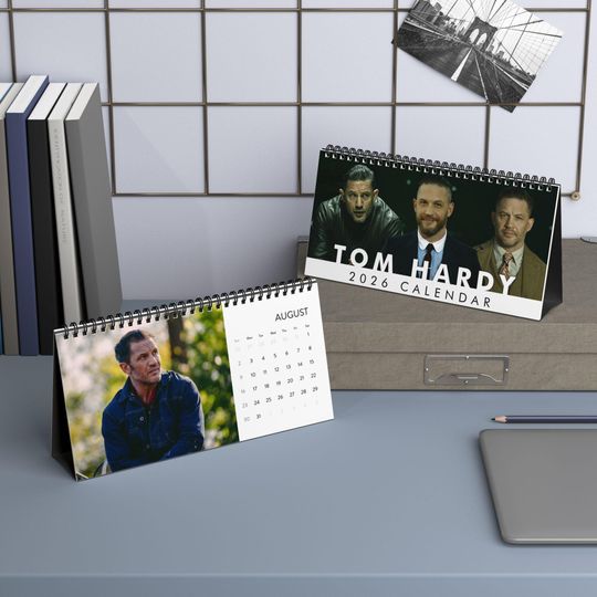 Tom Hardyy Desktop Calendar, Tom Hardyy Calendar, Tom Fan Gift