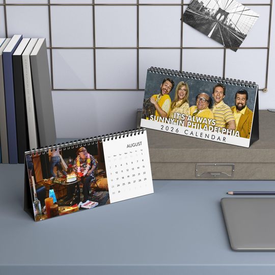Discover It's Always Sunny in Philadelphia Desktop Calendar (2026 grid), TV Show Fan Merch, Wall Calendar, Office Desk Planner