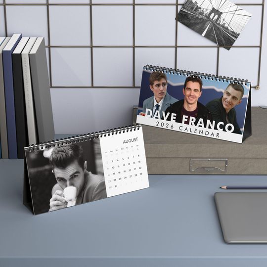 Dave Franco Desktop Calendar, Dave Franco Calendar, Dave Franco Fan Gift