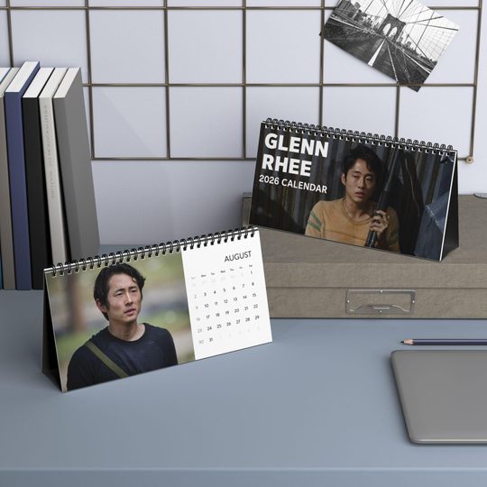 Discover Glenn Calendar, Glenn Rhee Desktop Calendar - TWD Series, 2026 Yearly Planner, TV Show Fan Gift, Office Desk Organizer, Daily