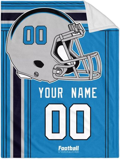 Custom Carolina Panthers Football Fleece Blanket, Gifts for Men Women Boy
