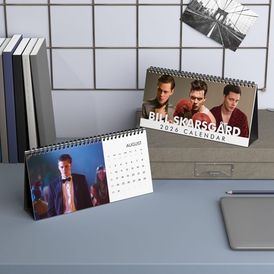 Discover Bill Skarsgrd Desktop Calendar, Bill Skarsgrd Calendar, Bill Skarsgrd Fan Gift