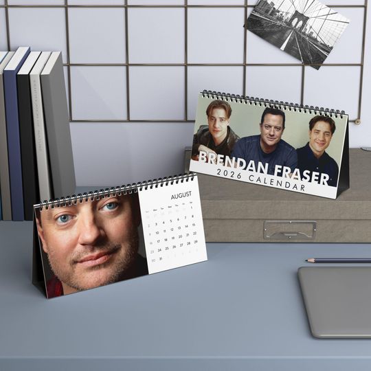 Discover Brendan Fraser Desktop Calendar, Brendan Fraser Calendar, Brendan Fraser Fan Gift