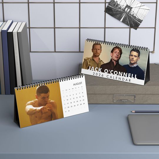 Discover Jack O'Connell Desktop Calendar (2026 grid), Jack O'Connell Calendar, Jack O'Connell Fan gifts