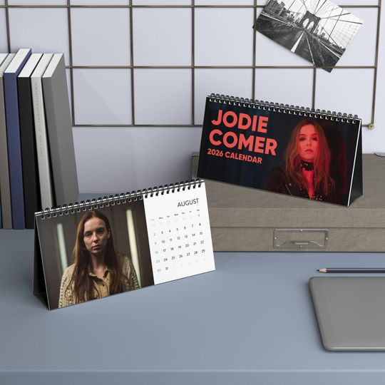 Discover Jodie Comer Desktop Calendar, Jodie Comer Actress Calendar, Jodie Comer Fan Gift
