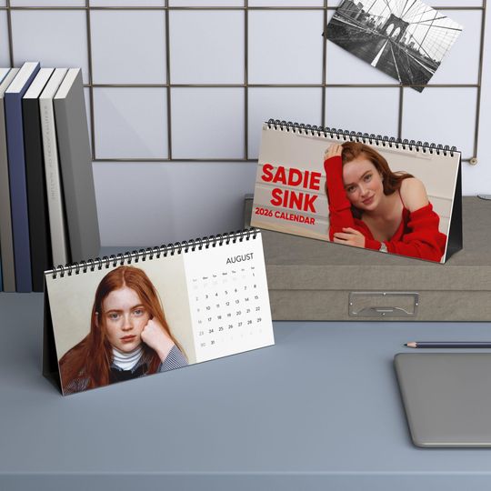 Discover Sadie Sink Winstead Desktop Calendar, Sadie Sink Actress Calendar, Sadie Sink Fan Gift