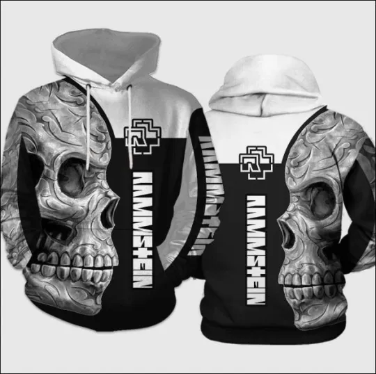 Discover Ramms Skull All Over Printed 3D Hoodie Gift For Fan