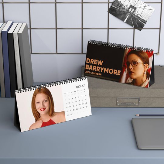 Discover Drew Barrymore Desktop Calendar, Drew Barrymore Actress Calendar, Drew Barrymore Fan Gift