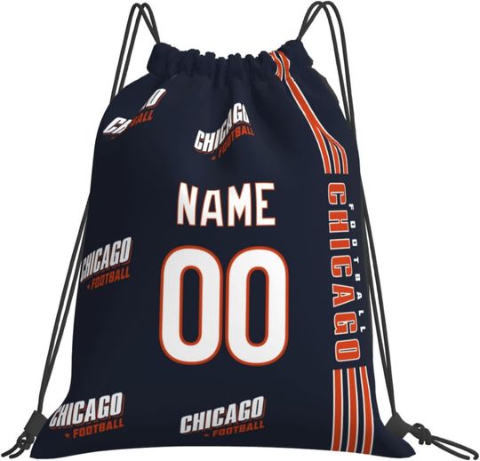 Custom Chicago Bears Football Team Drawstring Bags