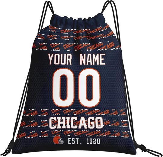 Custom Chicago Bears Football Team Drawstring Bags