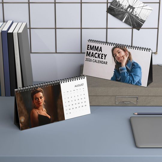 Discover Emma Mackey Desktop Calendar (2026 grid), Emma Mackey Calendar, Emma Mackey Fan gifts