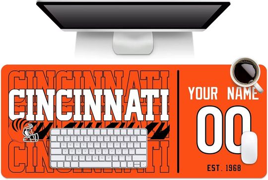 Discover Custom Cincinnati Bengals Mouse Pad, Desk Pad for Men Women Youth Gifts