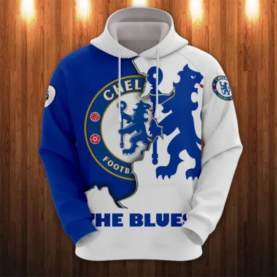 Discover Chelsea The Blues FC All Over Printed 3D Hoodie Gift For Fan