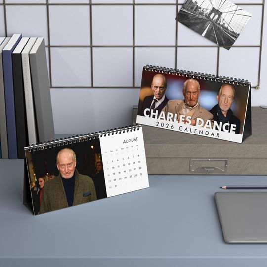 Discover Charles Dance Desktop Calendar, Charles Dance Actor Calendar, Charles Dance Fan Gift
