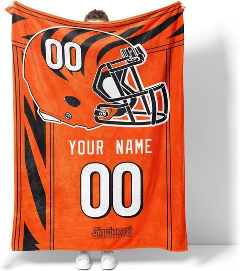 Discover ANTKING Cincinnati Blanket Gifts for Men Women Boy Throw Blanket Custom Name and Number