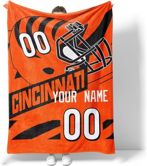 Discover ANTKING Cincinnati Blanket for Men Women Boy Custom Name and Number Throw Blanket Gifts