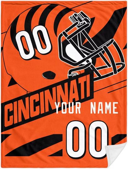 Discover ANTKING Blanket Cincinnati Personalized Plush Throw Blanket for Men Women Youth Gift