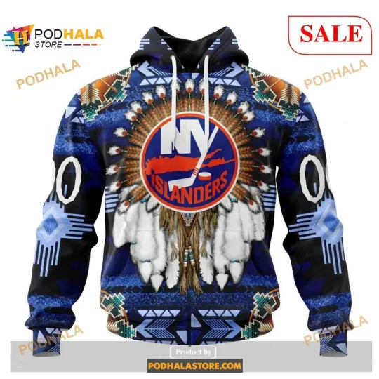 Discover New York Islanders Native Costume Ice Hockey All Over Printed 3D Hoodie