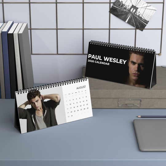 Discover Paul Wesley Desktop Calendar, Paul Wesley Actor Calendar, Paul Wesley Fan Gift