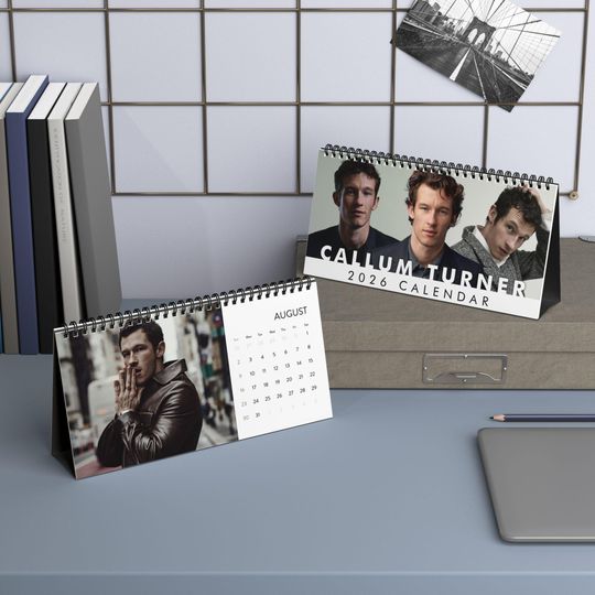 Discover Callum Turner Desktop Calendar (2026 grid), Callum Turner Calendar, Callum Turner Fan gifts