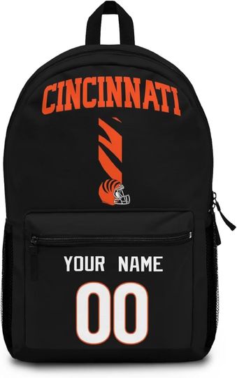 Custom Cincinnati Bengals Backpack for Kids, Back to School Gift