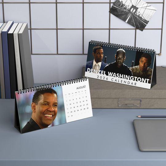 Denzel Washington Desktop Calendar, Denzel Washington Calendar, Denzel Washington Fan Gift