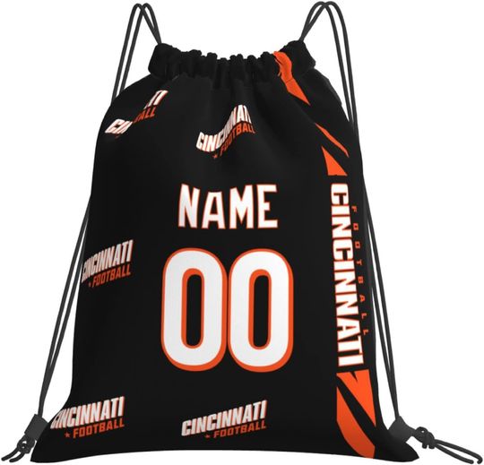 Custom Cincinnati Bengals Football Team Drawstring Bags