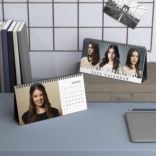 Hailee Steinfeld Desktop Calendar (2026 grid), Hailee Steinfeld Calendar, Hailee Steinfeld Fan gifts