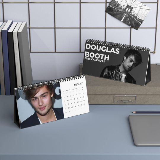 Discover Douglas Booth Desktop Calendar, Douglas Booth Actor Calendar, Douglas Booth Fan Gift