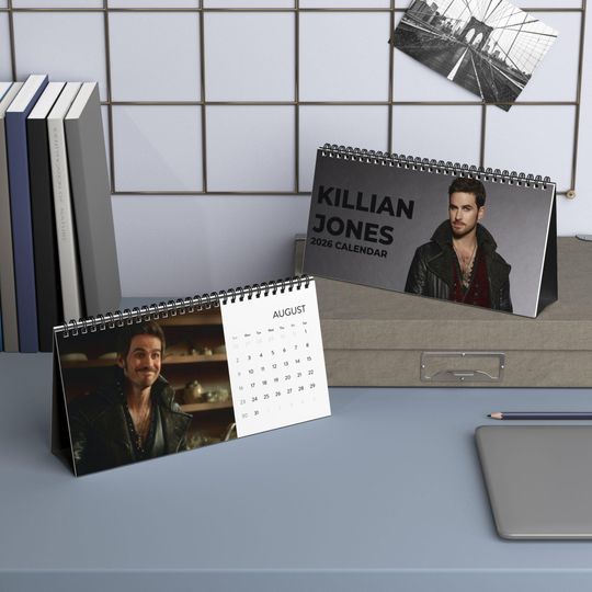 Discover Colin O'Donoghue as Killian Jones Desktop Calendar, Colin O'Donoghue Actor Calendar, Captain Hook Killian Jones Fan Gift