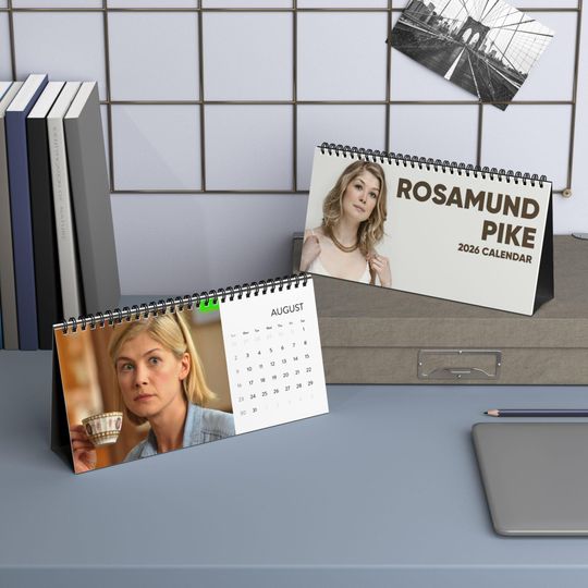 Discover Rosamund Pike Desktop Calendar, Rosamund Pike Actress Calendar, Rosamund Pike Fan Gift