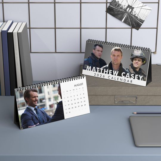 Discover Matthew Casey Desktop Calendar, Matthew Casey Chicago Fire Character Calendar, Matthew Casey Fan Gift