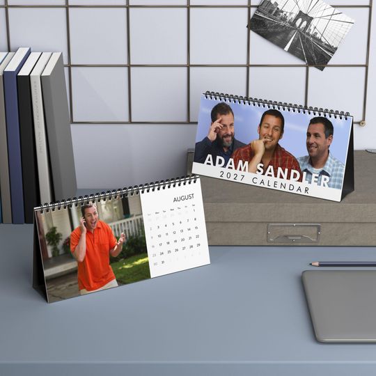 Discover Adam Sandler Desktop Calendar, Adam Sandler Actor Calendar, Adam Sandler Fan Gift