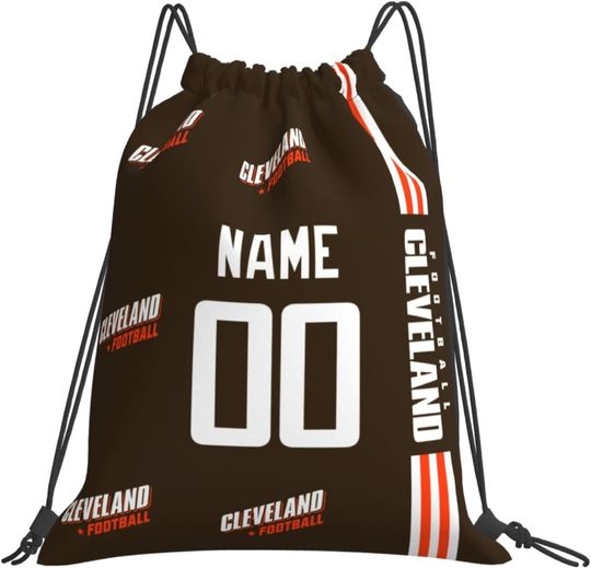 Custom Cleveland Browns Football Team Drawstring Bags
