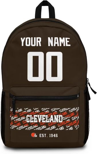 Custom Cleveland Browns Backpack for Kids, Back to School Gift