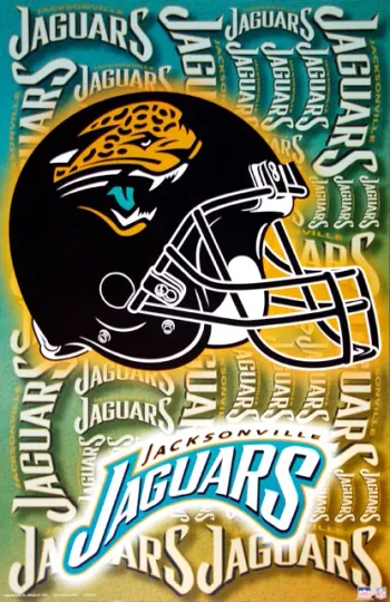 Jacksonville Jaguars 2001 Official Team Logo Poster Vertical Wall Art