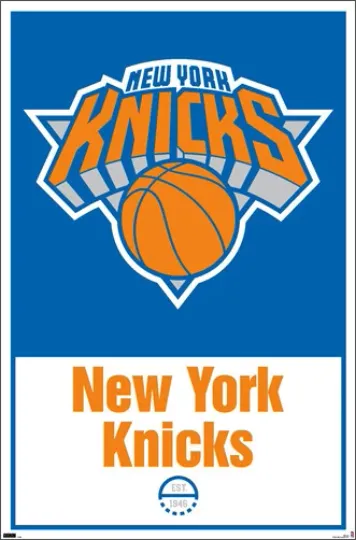 Discover New York Knicks NBA Official Team Logo Vertical Poster
