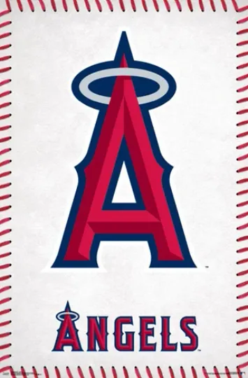 Discover LOS ANGELES ANGELS Official MLB Baseball Team Logo 22x34 Wall POSTER