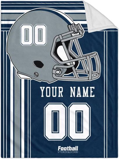 Custom Dallas Cowboys Football Fleece Blanket, Gifts for Men Women Boy
