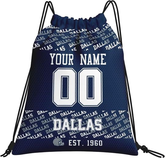 Custom Dallas Cowboys Football Team Drawstring Bags