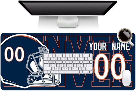 Discover Custom Denver Broncos Mouse Pad, Desk Pad for Men Women Youth Gifts