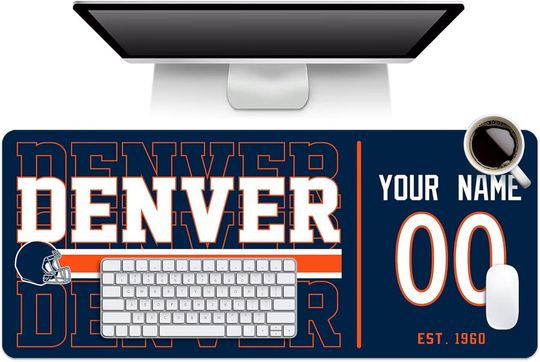 Discover Custom Denver Broncos Mouse Pad, Desk Pad for Men Women Youth Gifts
