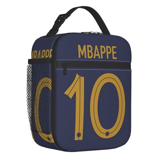 Discover Mbappes Soccer Thermal Insulated Lunch Bag Women French KM Football Portable Lunch Container Camping Travel Storage Food Box