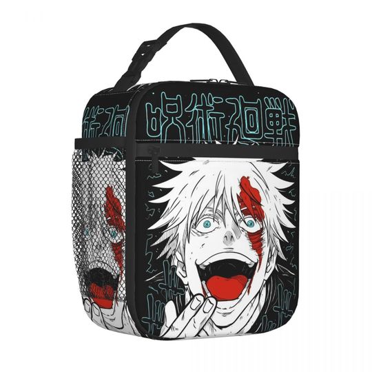 Discover Insulated Lunch Tote Bag Anime Jujutsu Satoru Accessories Lunch Container INS Trendy Cooler Thermal Bento Box For Work