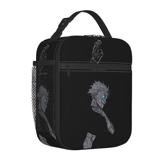 Satoru Gojo Jujutsu Insulated Lunch Bag for Kids Large Cooler Bag Lunch Box Tote for School Travel Boys Girls