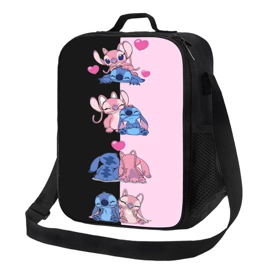 Discover Custom Stitch Lilo Angel Heart Kisses Resuable Lunch Boxes Multifunction Cooler Thermal Food Insulated Lunch Bag School Children