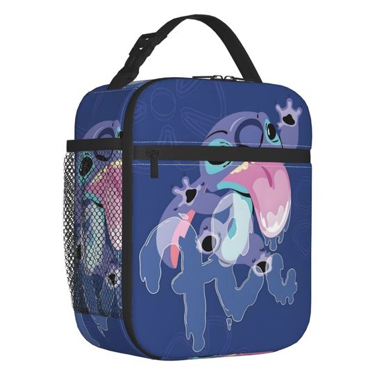 Discover Custom Stitch Resuable Lunch Box Women Leakproof Comedy Cartoon Cooler Thermal Food Insulated Lunch Bag School Children Student