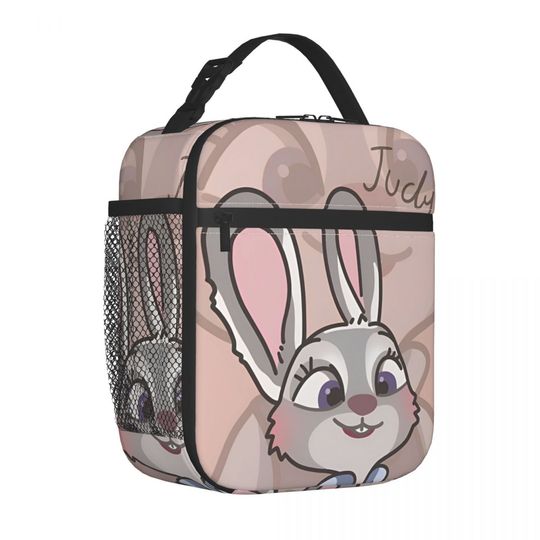 Discover Zootopia Judy Hopps Insulated Lunch Bags Portable Meal Container Cooler Bag Tote Lunch Box Work Outdoor Food Storage Bags