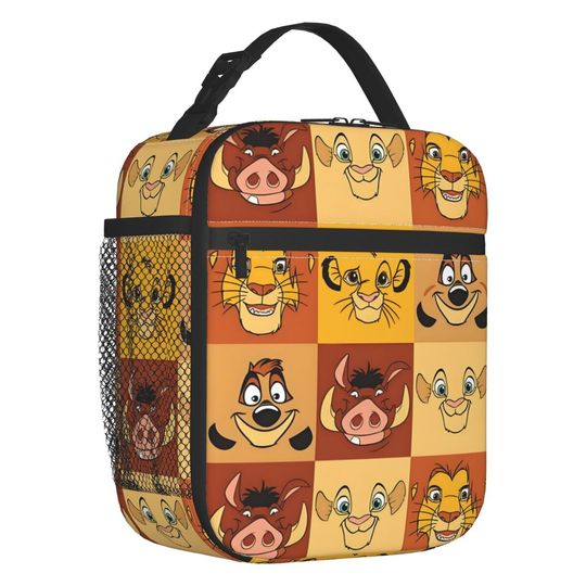 Discover Custom The Lion King Insulated Lunch Tote Bag for Women Cartoons Resuable Thermal Cooler Food Lunch Box Kids School Children