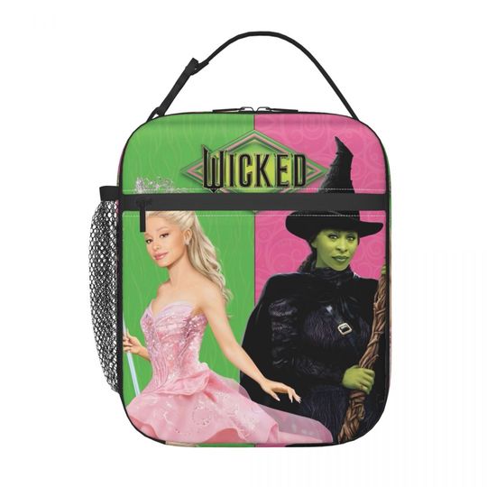 Discover Wicked Elphaba & Glinda Tonal Merch Insulated Lunch Bag Picnic Magic Movie Food Storage Bag Portable Thermal Cooler Lunch Boxes